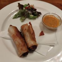 Frühlingsrollen mit Erdnusssauce at Bricín Restaurant and Boxty House in Killarney