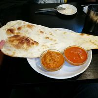 huge nan bread at Shama Vegetarian Indian Restaurant in Osaka