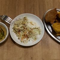 Soup, Salad and side dish at Shama Vegetarian Indian Restaurant in Osaka