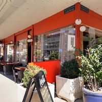 Outdoor seating at Maharaja Palace in Biel