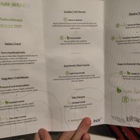 A snapshot of the menu that changes biweekly at İncir Kayaköy - Maybe closed in Mugla