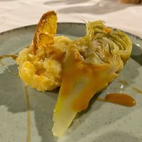 Dessert: sweetened orange almond paste with poached asparagus heart    at İncir Kayaköy - Maybe closed in Mugla