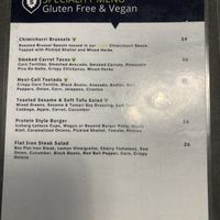 Vegan and gluten-free menu March 2004  at Station Craft in Dana Point