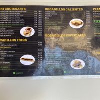Green items are vegan at CroisSants in Barcelona