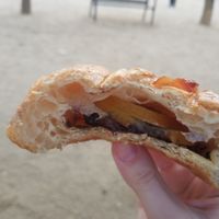 Chocolate y naranja confitada at CroisSants in Barcelona