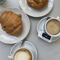 Croissants and coffee  at CroisSants in Barcelona