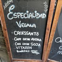 Signage   at CroisSants in Barcelona