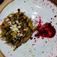 Green beans and bulgur pilaf at Sisters' Plant Based in Goreme