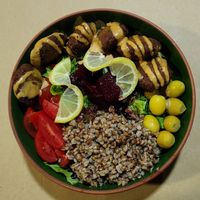 Falafel bowl at Sisters' Plant Based in Goreme