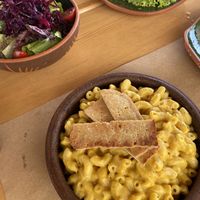 Mac and cheese (came with a side salad)  at Sisters' Plant Based in Goreme