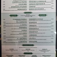 Menu with several options at Angelo's Pizza in Somo