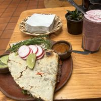 Tlayuda vegana   at Trigo Verde in Oaxaca