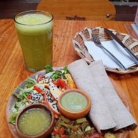 Tacos de guiso campesinos, ensalada de nopales at Trigo Verde in Oaxaca