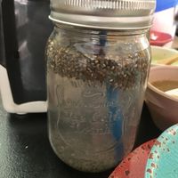 Chia lemon water at Trigo Verde in Oaxaca