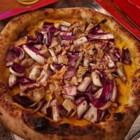 Pizza "Beetle Juice" at Bolle Pizzeria in Monza