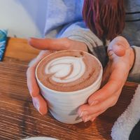 hot chocolate at Bächle in Freiburg