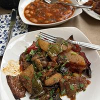 Briam and giant butter beans   at Bellissimo in Corfu