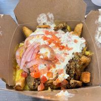 Greek fries at Odd Burger in Waterloo