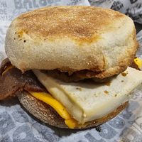 breakfast muffin at Odd Burger in Waterloo