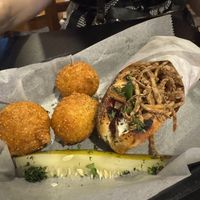 Atomic Dog and hush puppies   at Fry Like An Eagle in Chicago