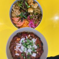 Salad and chili mmmmm!  at Fry Like An Eagle in Chicago