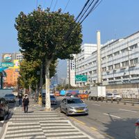Thats the street heading to the station  at Daom Noodle 다옴국수 in Seoul