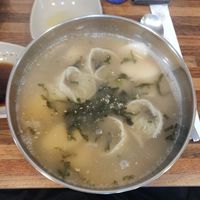 Dumplings and rice cake soup at Daom Noodle 다옴국수 in Seoul
