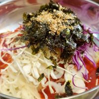 Spicy noodles at Daom Noodle 다옴국수 in Seoul