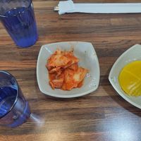 Free water and kimchi (self Service) at Daom Noodle 다옴국수 in Seoul