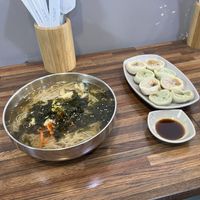 Korean traditional noodles and dumplings  at Daom Noodle 다옴국수 in Seoul