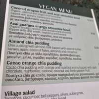Sep vegan menu at Cafe Central in Ayia Napa