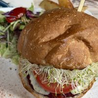 Beetroot cashew nut lentil burger. (I Am Fabulous) at Veggie4Love in Hong Kong Island