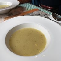 Corn soup as part of set lunch  at Veggie4Love in Hong Kong Island