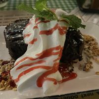 Chocolate molten cake - highly recommended! Excellent dessert!  at Veggie4Love in Hong Kong Island