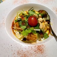 Laksa squid balls at Veggie4Love in Hong Kong Island