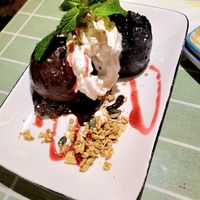 Molten lava cake at Veggie4Love in Hong Kong Island