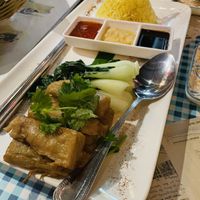 Hainan chicken rice  at Veggie4Love in Hong Kong Island