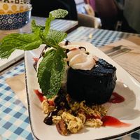 Chocolate lava cake with ice cream  at Veggie4Love in Hong Kong Island