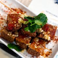 Tofu-Spieße  at Veggie4Love in Hong Kong Island