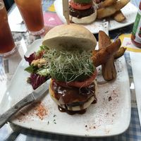 Yummy vegan burger!! at Veggie4Love in Hong Kong Island