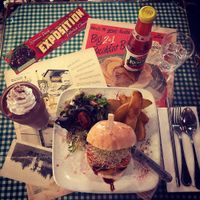 The Kobe’s Favorite + Chocolate Soy Shake. at Veggie4Love in Hong Kong Island