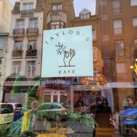 Window at Taylor's Cafe in Brussels