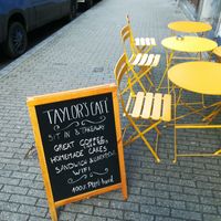 Outside of the Café at Taylor's Cafe in Brussels
