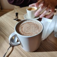 Chocolat chaud at Taylor's Cafe in Brussels