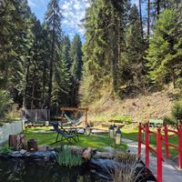 Beautiful garden at The Hungry Yogi  in Scionzier