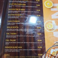 Vegetarian options at Aroma Indian Cuisine in Naples