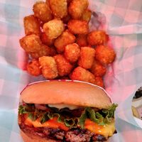 Single & tots at Monty's Good Burger - Culver City in Culver City