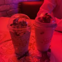 Oreo and vanilla mini milkshakes   at Monty's Good Burger - Culver City in Culver City