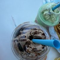 Chocolate and matcha milkshakes   at Monty's Good Burger - Culver City in Culver City