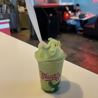 matcha half shake  at Monty's Good Burger - Culver City in Culver City